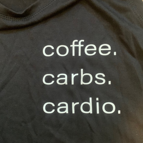 ATHLETIC Works Coffee Carbs Cardio Athleisure Workout Tank Tank Black Women’s XS - Picture 3 of 9
